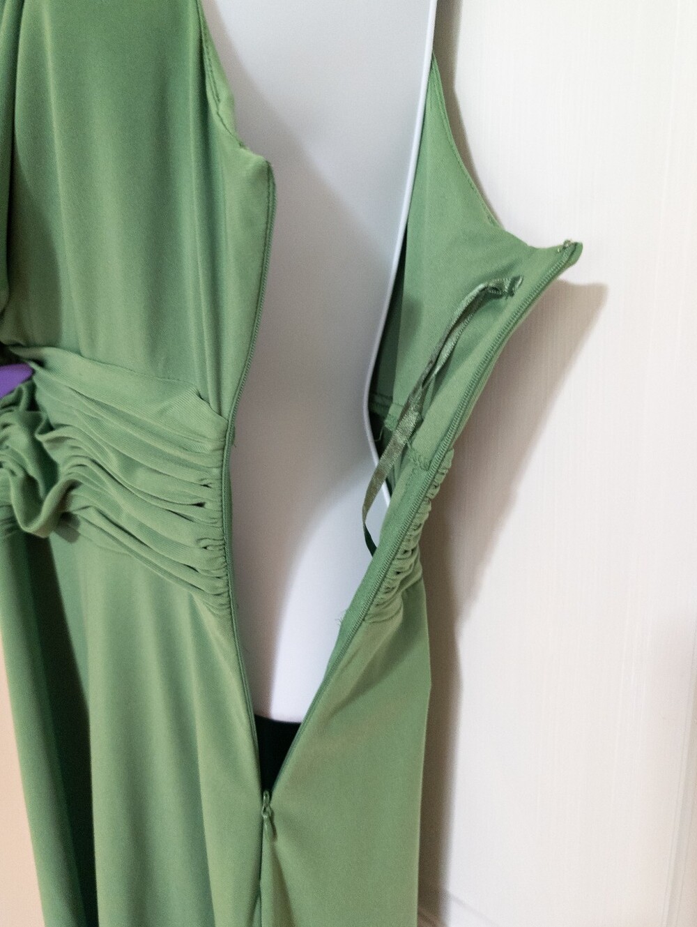 Evan Picone Shirred Waist Midi Dress Size 10 - Picture 4 of 7